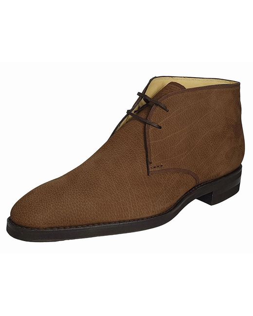 Bally Brown Skiligny 6237887 Grained Calf Leather Desert Boots for men