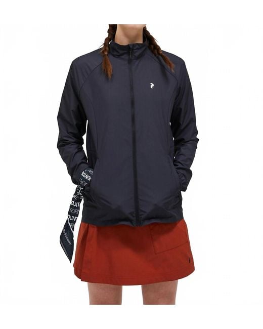 Peak Performance Blue Windbreaker Jacket