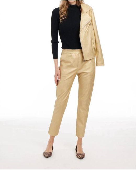 Patty Kim Metallic Firenze Faux Leather Pant