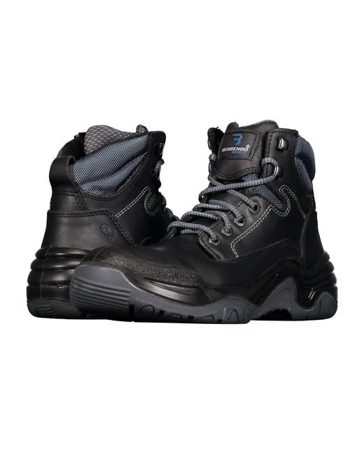 Berrendo Black Steel Toe Work Boots for men
