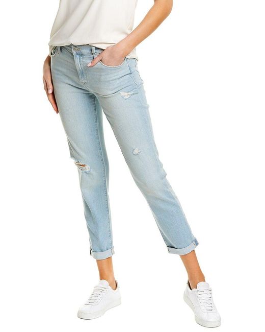 Hudson Jeans Natalie White Boyfriend Crop Jean