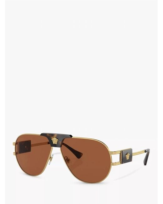 Versace Multicolor Ve2252 Aviator Sunglasses
