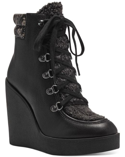 Jessica Simpson Black Maelyn Leather Zipper Ankle Boots