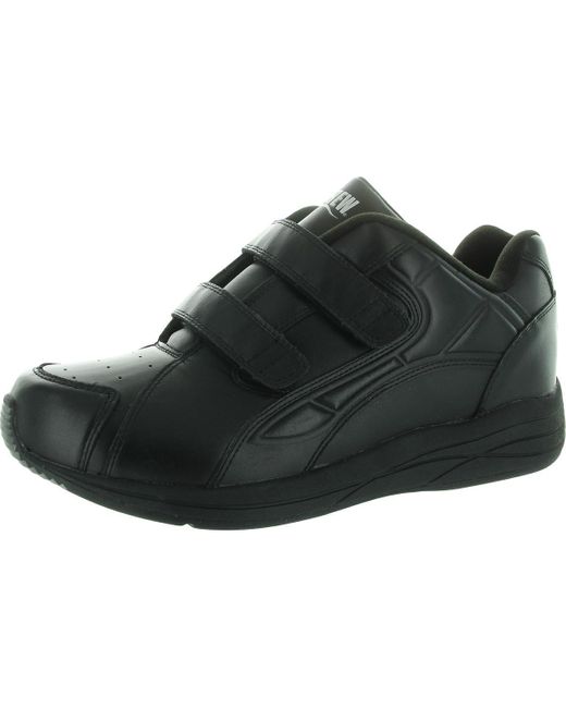 Drew Black Motion V Padded Insole Leather Running & Training Shoes