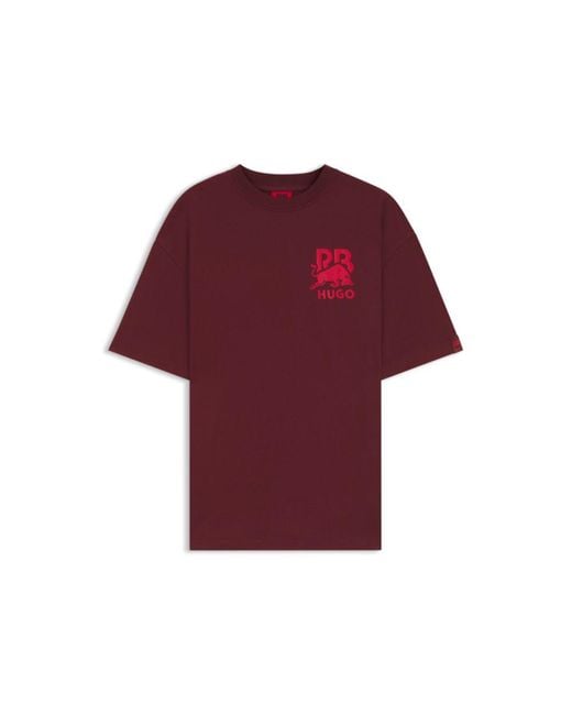 HUGO Red X Rb Cotton T-Shirt With Bull-Graphic Logo for men