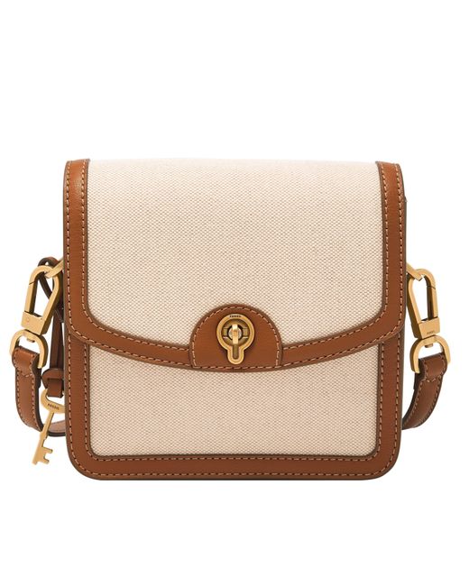 Fossil Natural Ainsley Cotton And Linen Small Crossbody