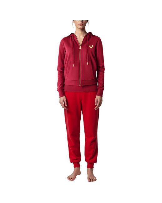 True Religion Red Logo Cotton Hoodie