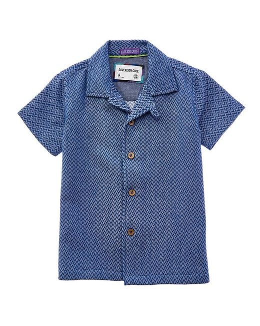 Sovereign Code Blue Riviera Button Front T-Shirt for men