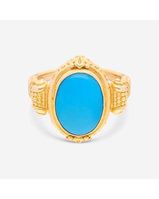 Konstantino Blue Limited 18k Yellow Gold And Turquoise Statement Dmk01123-18kt-137