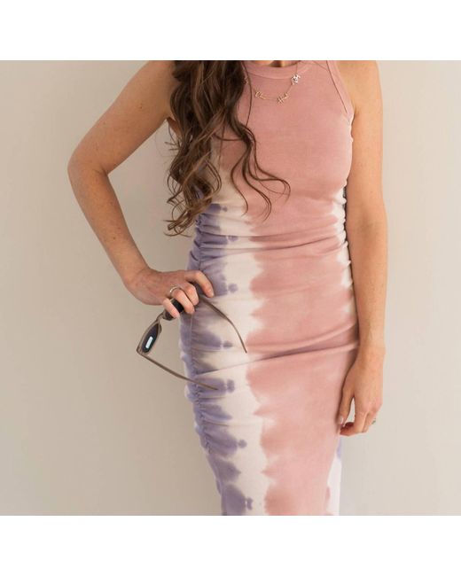 Tango Ruched Side Midi Ribbed Dress Tango Ruched Side Midi Ribbed Dress