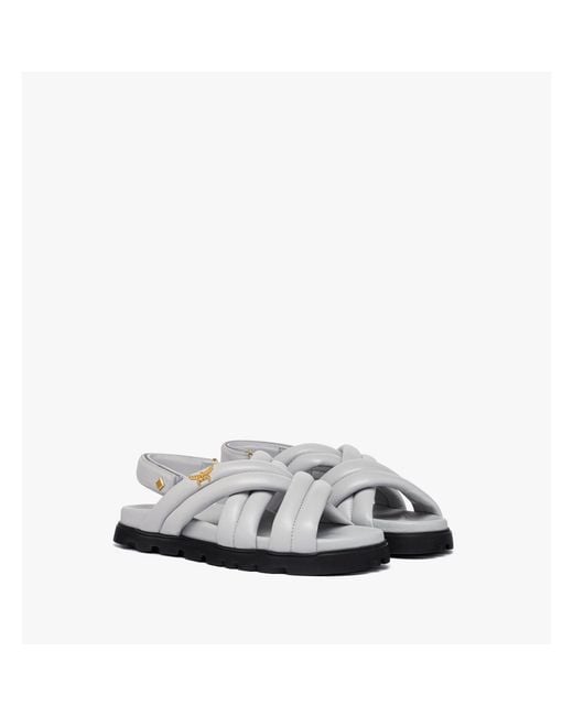 MCM White Cross Sandals for men