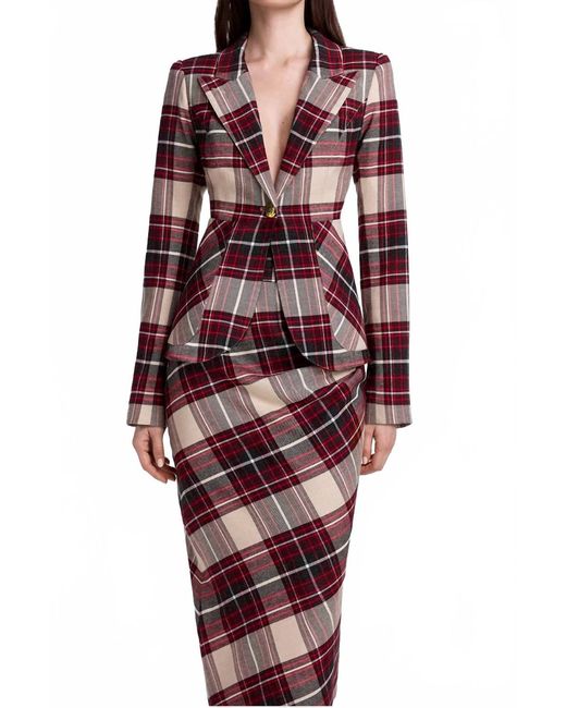 Smythe Red Patch Pocket Duchess Blazer