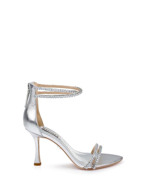 Badgley Mischka White Logan Mp7214 Heel 9 Ankle Strap Stiletto Khd232