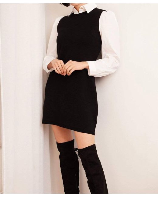 Eva Franco Black Layered Mini Dress