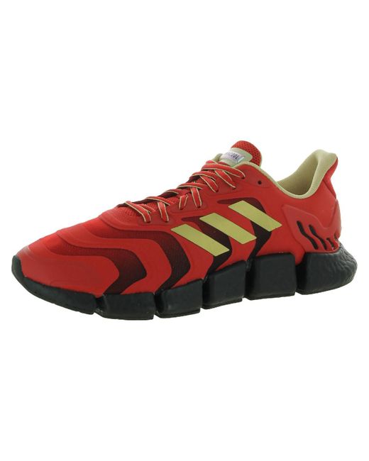 adidas Climacool Vento Lace Up Trainer Running Shoes in Red for Men | Lyst