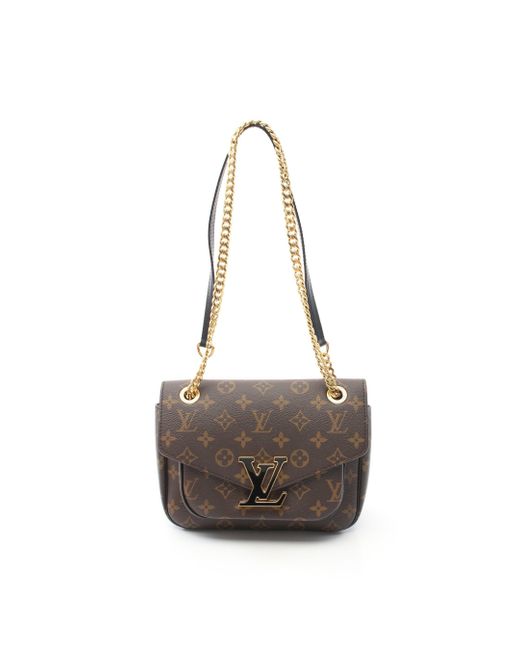 Louis Vuitton Gray Passy Monogram Shoulder Bag Chain Shoulder Bag Pvc Leather