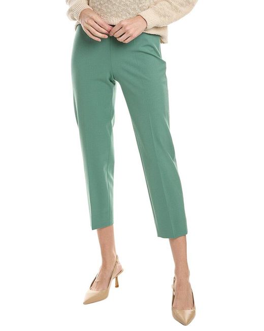 Piazza Sempione Green Audrey Wool-blend Pant