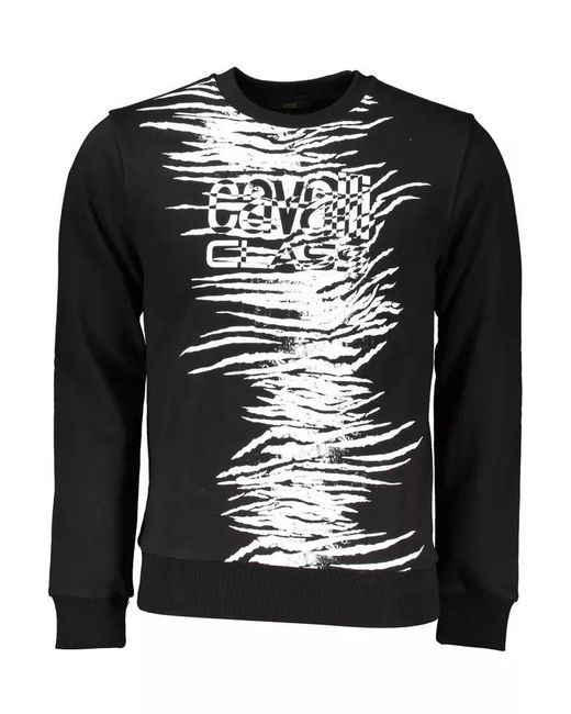 Class Roberto Cavalli Black Cotton Sweater for men