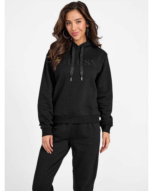 Guess Black Zendra Fleece Hoodie