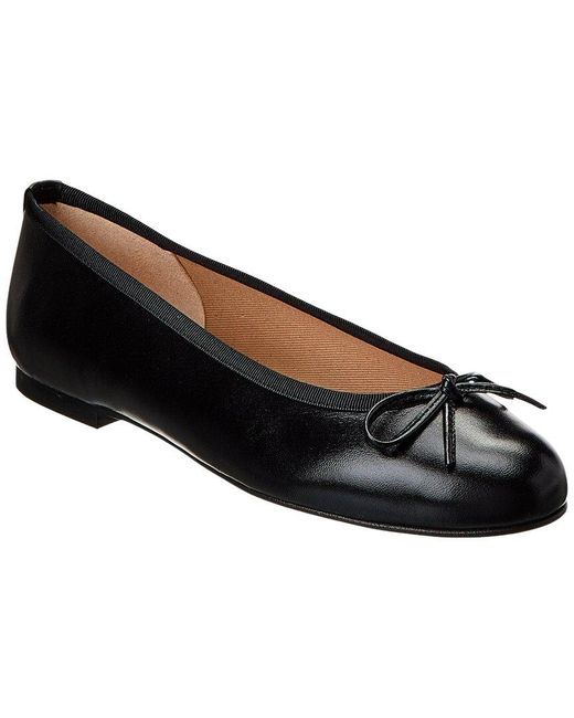 French Sole Black Emerald Leather Flat