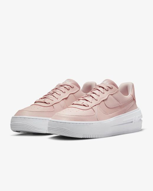 Nike Pink Air Force 1 Plt. Af. Orm Dj9946-602 Oxford White Shoes 10.5 Cat50