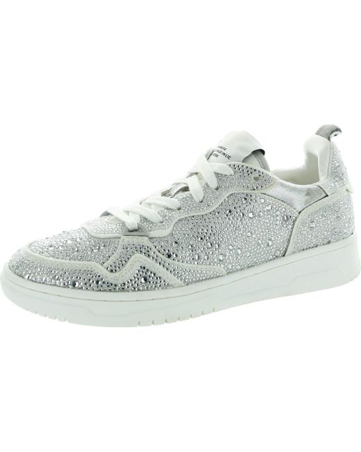 Steve Madden Blue Everlie Leather Activewear Running Shoes