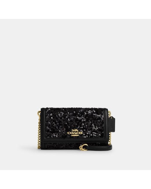 COACH Flap Crossbody in Black Lyst
