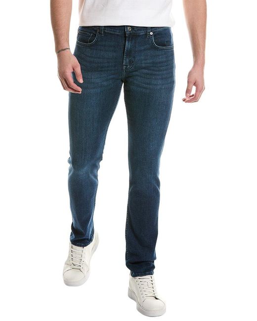 7 For All Mankind Blue Paxtyn Amazed Clean Skinny Jean for men