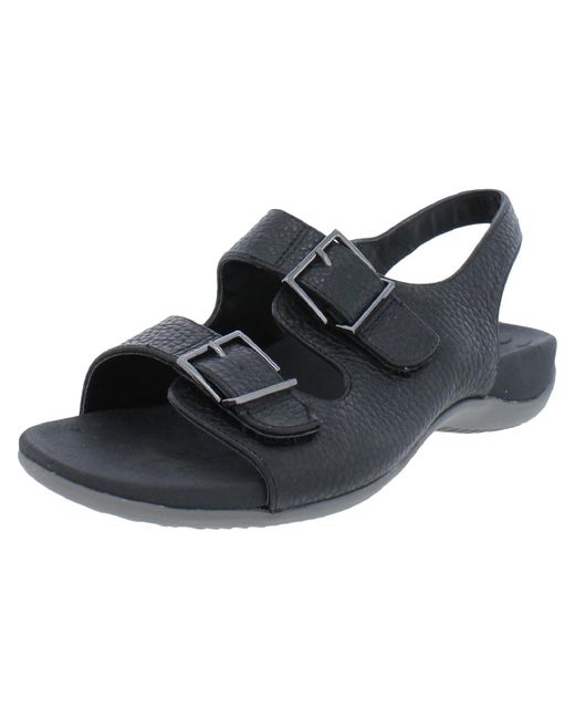 Vionic Black Albie Leather Casual Sport Sandals