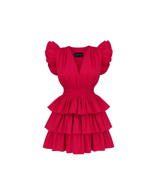 Monica Nera Red Cathy Mini Dress
