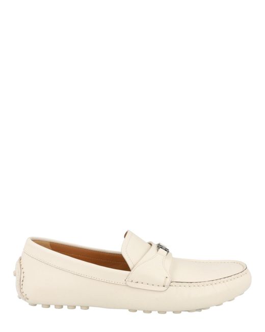 Ferragamo Natural Florin Gancini Drivers Shoes for men