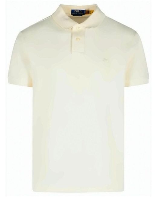 Polo Ralph Lauren White Short-Sleeve Polo Shirt With Traditional Collar And Minimalist Design for men