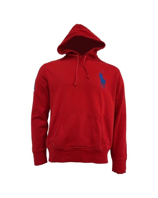 Polo Ralph Lauren Red Logo Hoodie for men
