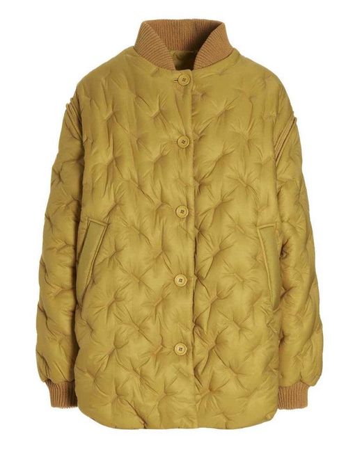 Sherpa Yellow 'Gang' Reversible Bomber Jacket