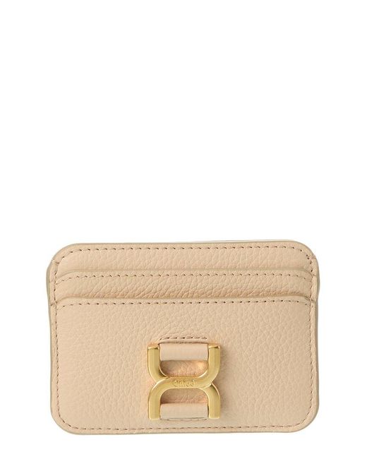 Chloé Natural Marcie Leather Card Case
