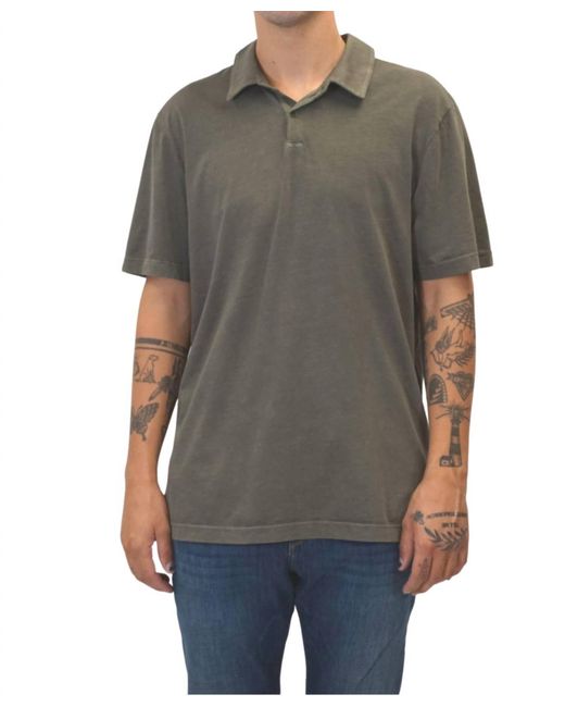 James Perse Gray Revised Standard Polo for men