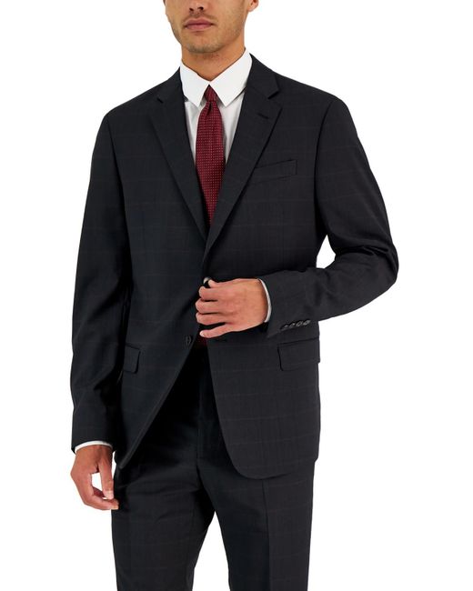 Armani Exchange Black Wool Suit Separate Two-button Blazer for men