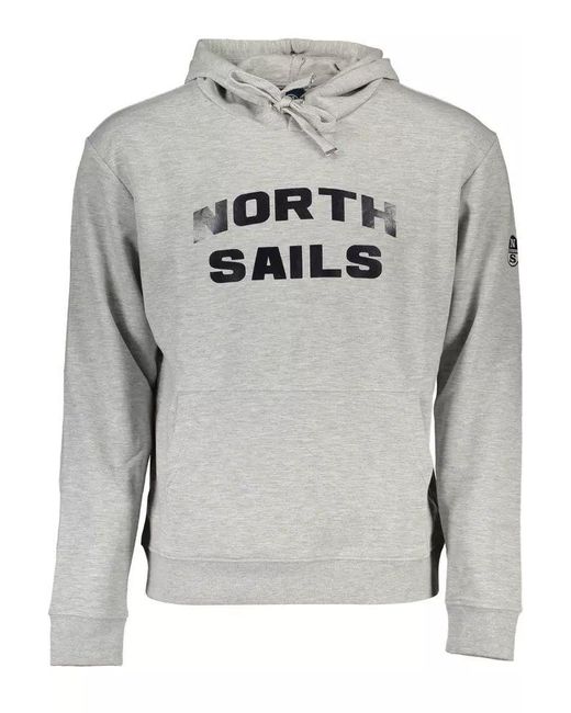 North Sails Gray Cotton Sweater for men