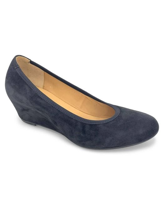 Gabor Blue Chloe Wedge Heels
