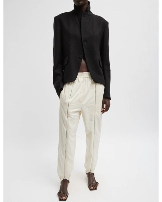 Tibi Black Nylon Zipper Jogger