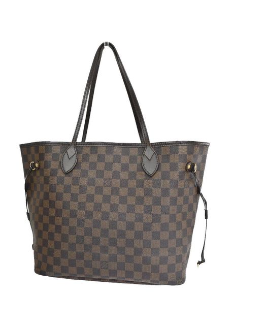 Louis Vuitton Gray Neverfull Mm Canvas Shoulder Bag (pre-owned)