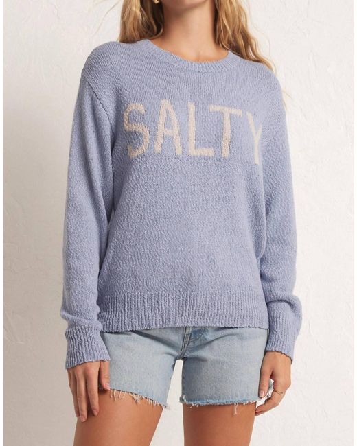 Z Supply Purple Waves And Salty Sweater