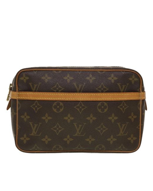 Louis Vuitton Compiegne 23 Canvas Clutch Bag (pre-owned) in Black