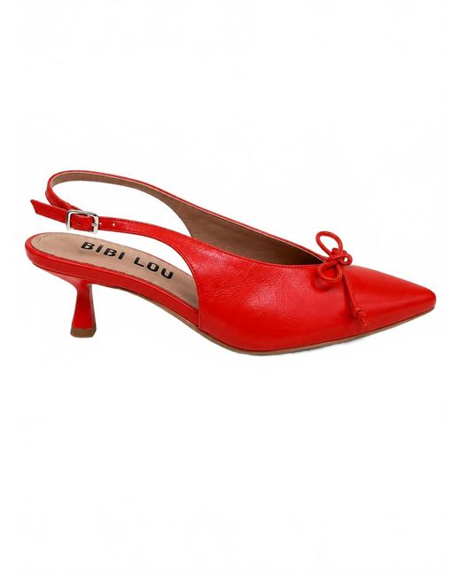 Bibi Lou Red Beatrix Pointed Toe Heel