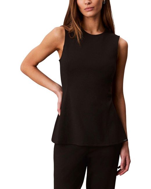 Calvin Klein Black Ponte Top