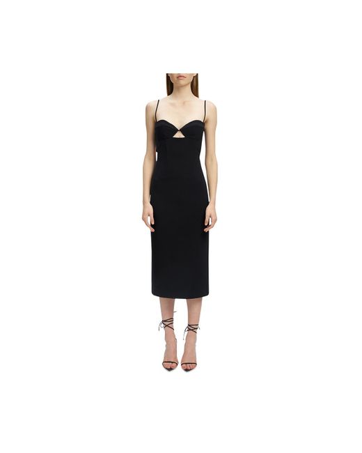 Bardot Black Vienna Open Back Long Cocktail And Party Dress