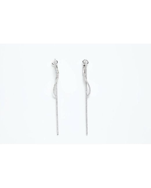 Avenue Chic Black Infinity Long Bar Earrings