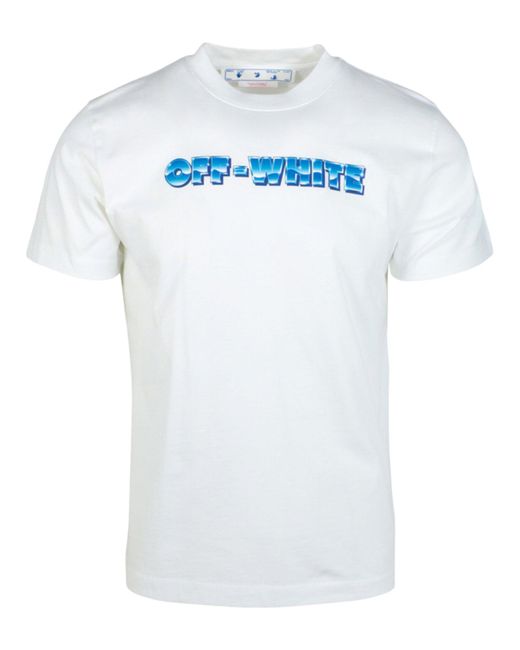 Off-White c/o Virgil Abloh White Blue Metal Arrow Slim T-shirt for men