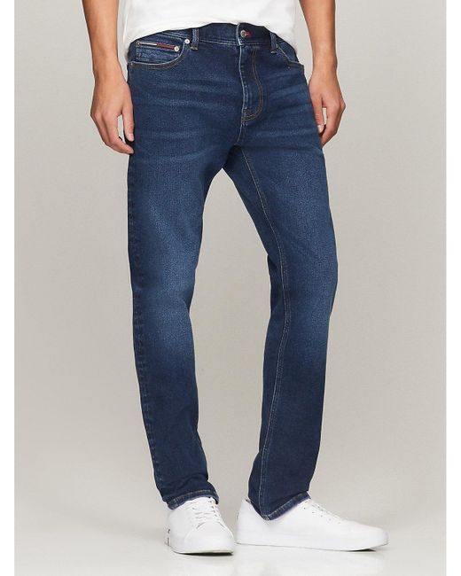 Tommy Hilfiger Blue Slim Fit Dark Wash Jean for men