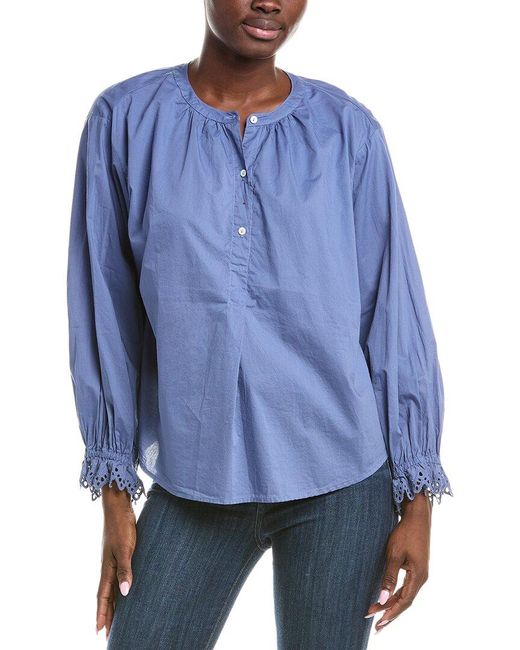 Velvet By Graham & Spencer Blue Jacoba Top
